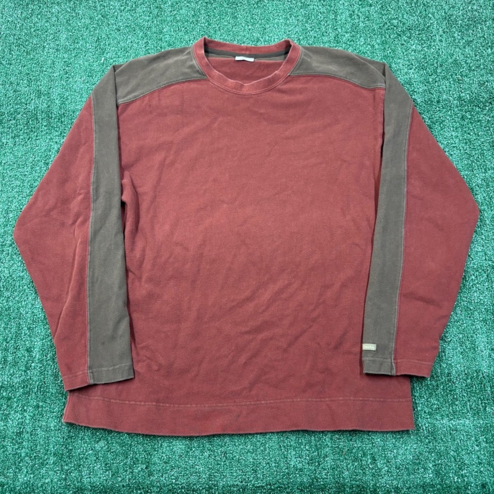 Y2K Columbia Sportswear Crewneck Shirt Red Brown XL
